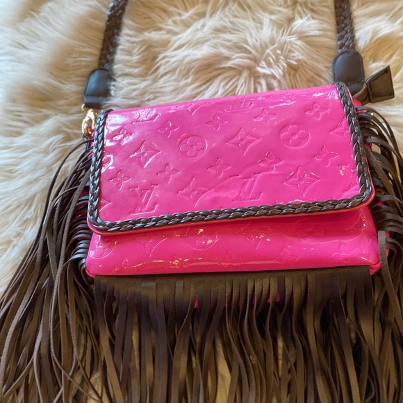 Handbags - Fringe hot pink Louise Vuitton boho purse